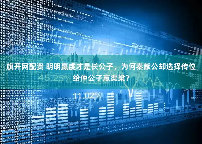 旗开网配资 明明嬴虔才是长公子，为何秦献公却选择传位给仲公子嬴渠梁？