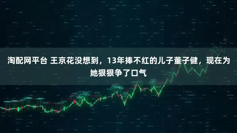 淘配网平台 王京花没想到，13年捧不红的儿子董子健，现在为她狠狠争了口气